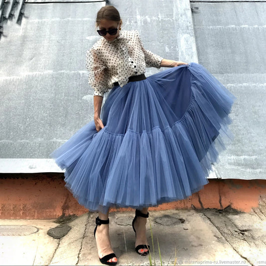 Women's Pleated Tulle Skirts | Kosmos Style