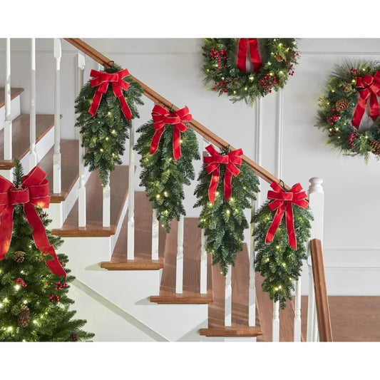 Set Of 4 Christmas Swags | Kosmos Seasons