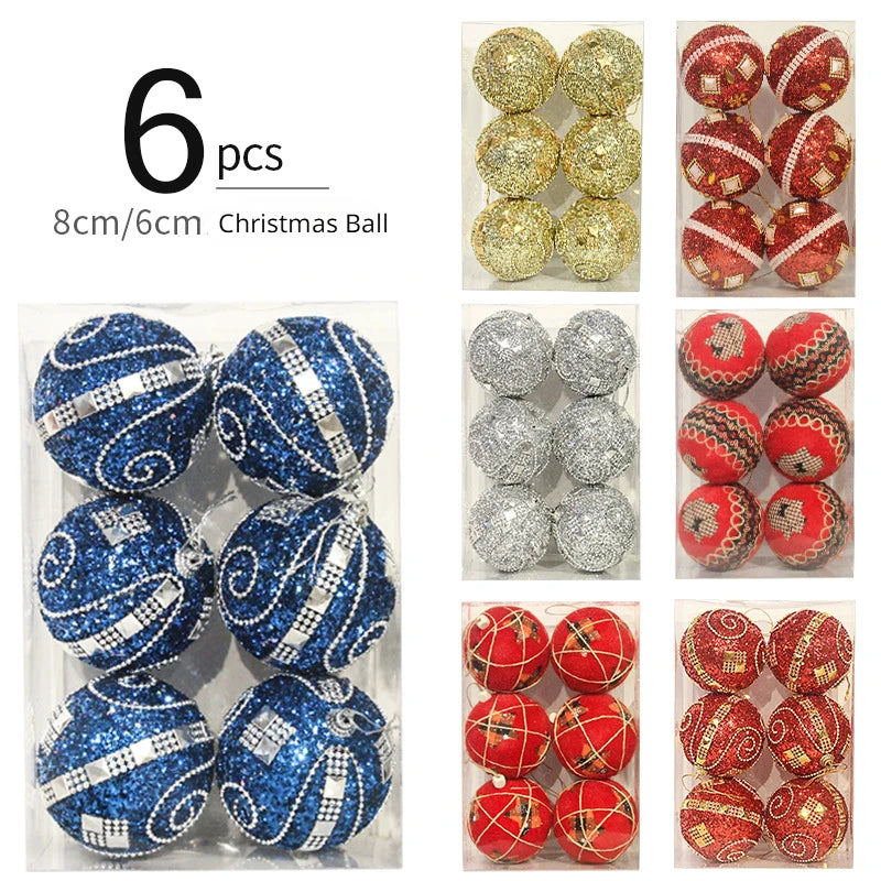 Christmas Balls Decoration (6 Pieces) | Kosmos Seasons