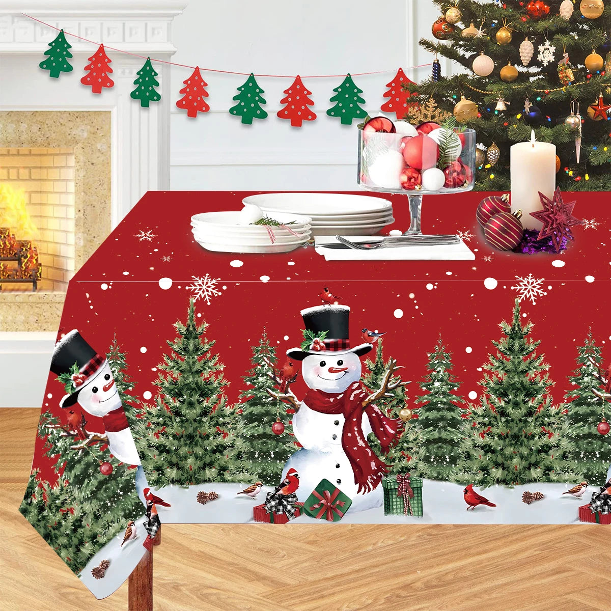 Christmas Tablecloths "Merry Chirstmas" | Kosmos Seasons