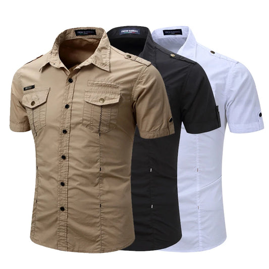 Men's Short Sleeve Military Shirt | Kosmos Style