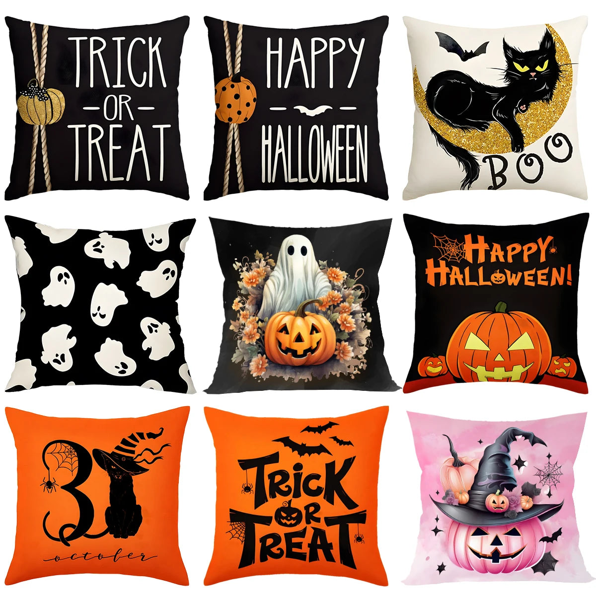 Halloween Linen Cushion Cover | Kosmos Secret Chamber