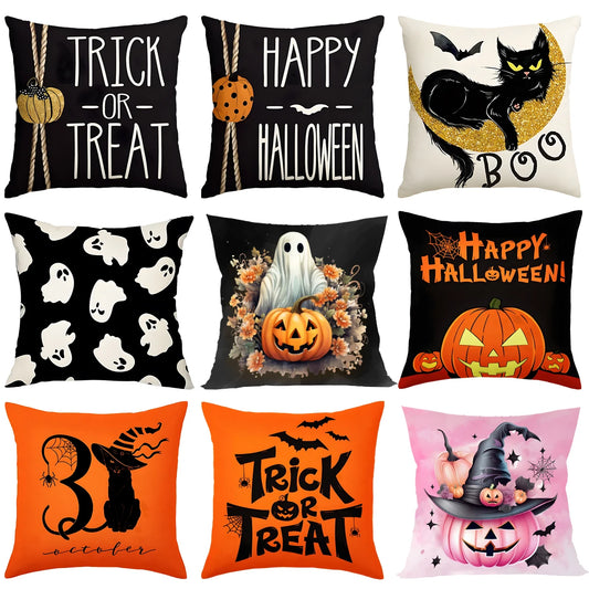 Halloween Linen Cushion Cover | Kosmos Secret Chamber