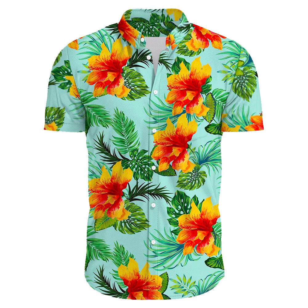 Men's Hawaiian Floral Print Shirts | Kosmos Style