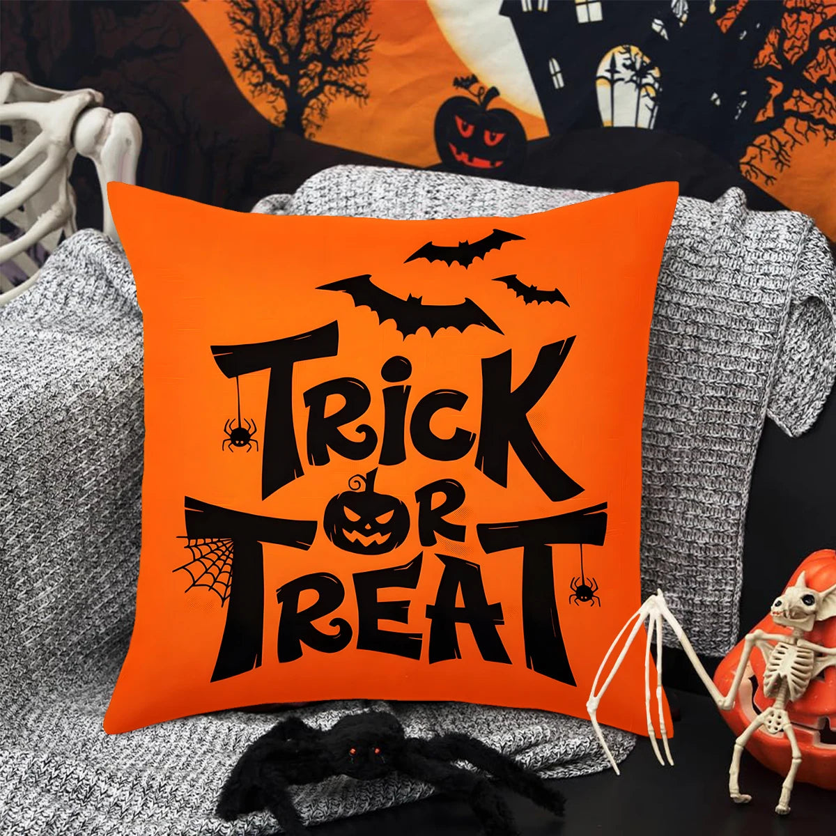 Halloween Linen Cushion Cover | Kosmos Secret Chamber