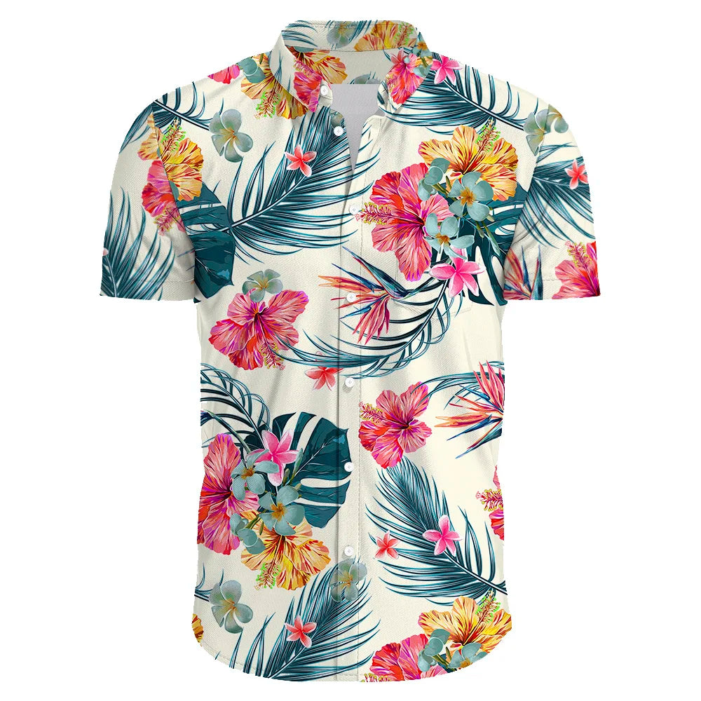 Men's Hawaiian Floral Print Shirts | Kosmos Style