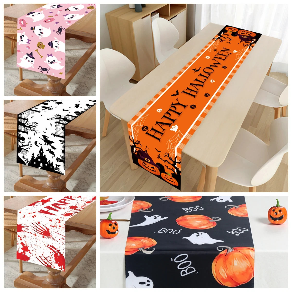 Table Runner With Halloween Design | Kosmos Secret Chamber